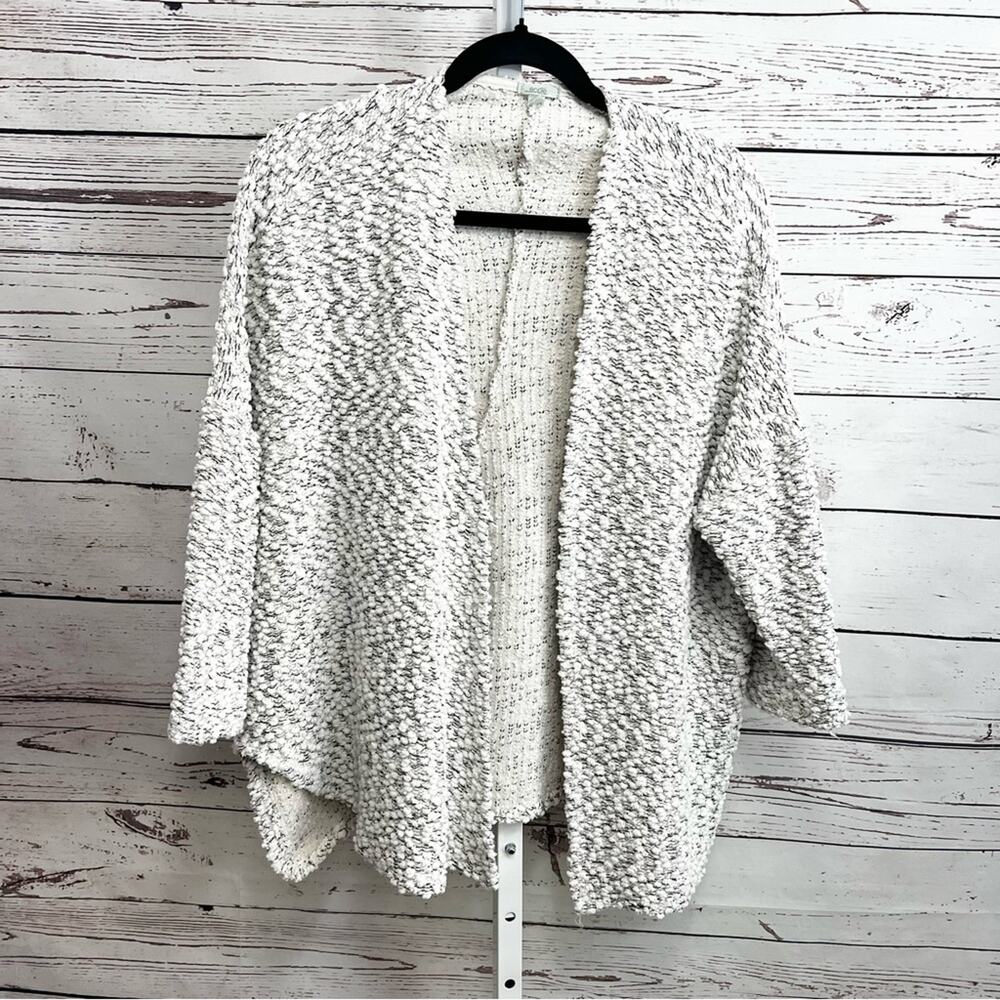 Ecote Urban Outfitters Open Front Cardigan Sweater White Gray Small